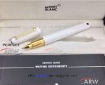 Perfect Replica Montblanc Gold Clip White M Marc Rollerball Pen